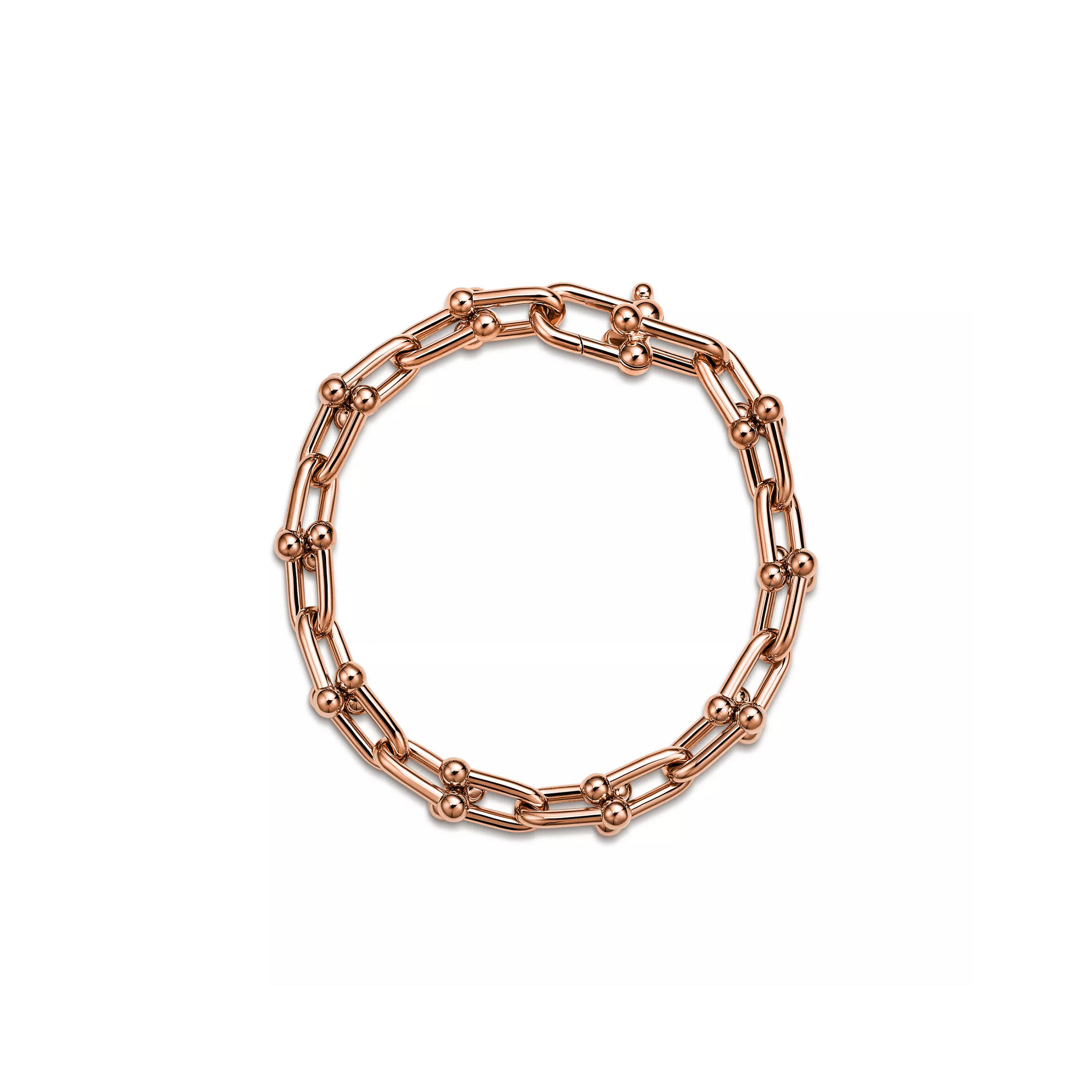 TIFFANY HARDWEAR MEDIUM LINK BRACELET IN ROSE GOLD 70881764